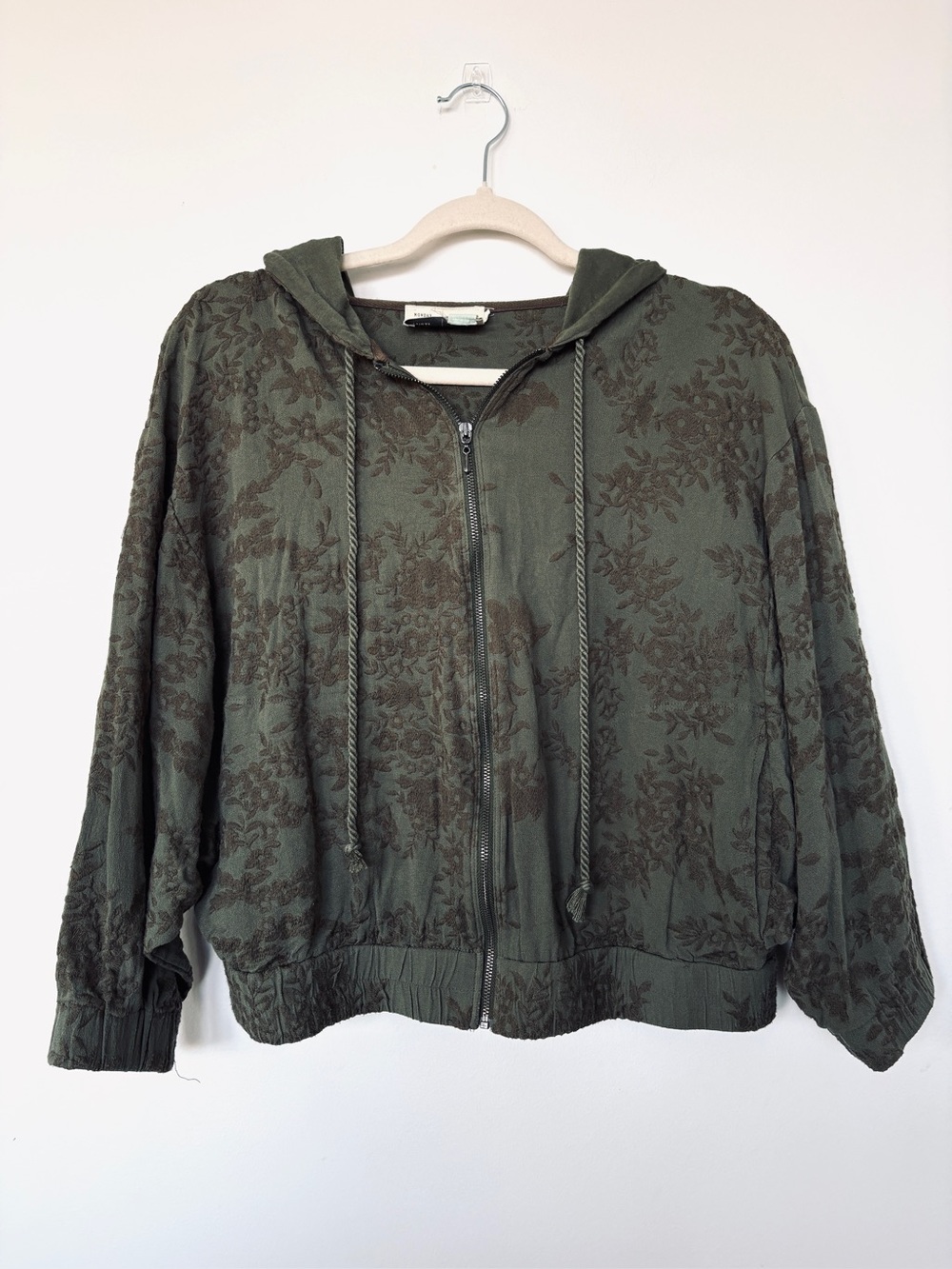 Anthropologie Saturday Sunday Cropped Embroidered Jacket Sz S Boho Cottagecore